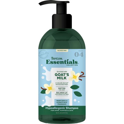 Tropiclean Essentials Pet Shampoo Goat Milk 16oz