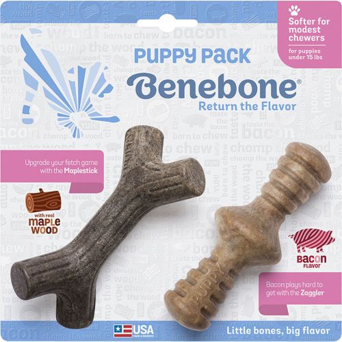 Benebone Maplestick Zaggler Combo Maple & Baon Puppy 2pk