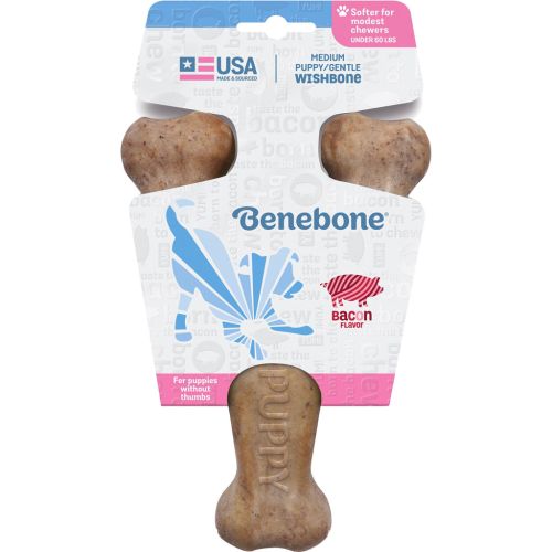 Benebone Wishbone Puppy Medium Bacon