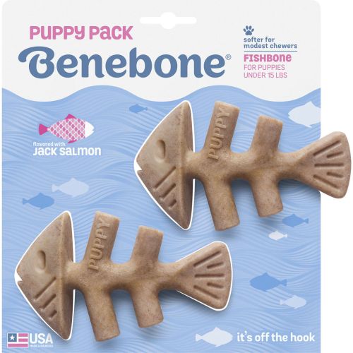 Benebone Fishbone Wishbone Puppy Tiny 2pk