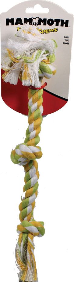 Mammoth Flossy Chew Rope Tug 15" 3 Knot