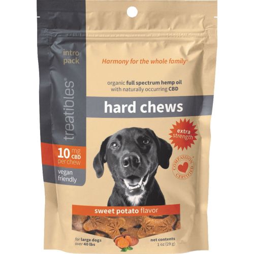 Treatibles Hard Chew Sweet Potato Large Dog Extra Strength 10Mg 45Pk