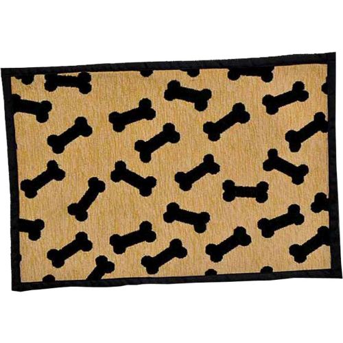 Pet Mat Bones Black Loving Pets