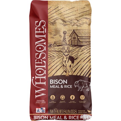 Wholesomes Bison & Rice Adult Dog 40lb