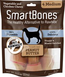 Smartbones Peanut Butter Medium 4Pk