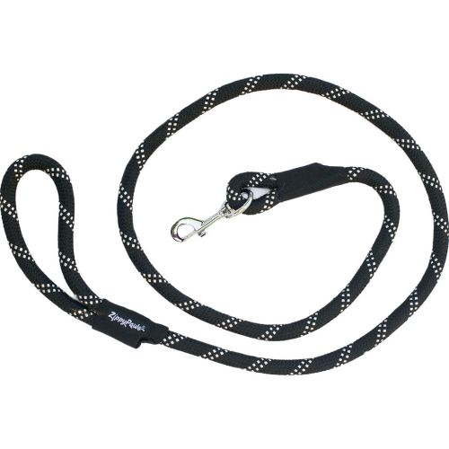 Zippy Paws Climbers Rope Leash 6' Black