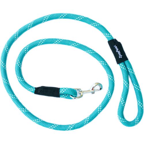 Zippy Paws Climbers Rope Leash 6' Teal