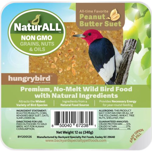 Hungrybird Peanut Butter NaturALL Non-GMO Suet 12oz