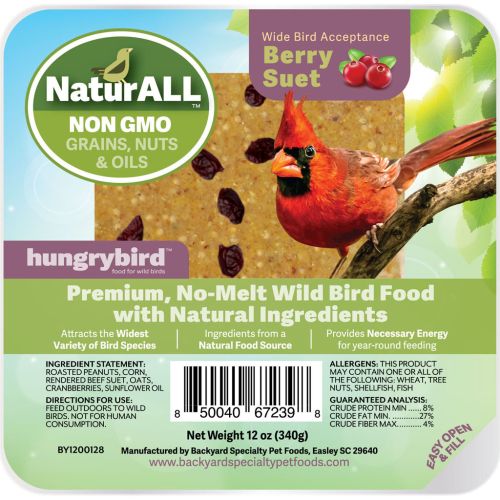 Hungrybird Berry NaturALL Non-GMO Suet 12oz