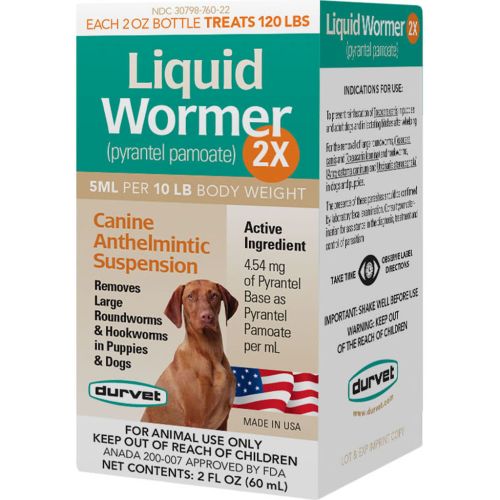 Durvet Liquid Wormer 2X Canine 2Oz