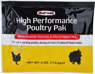 Durvet High Performance Poultry Pak Vitamins & Electrolytes 4Oz