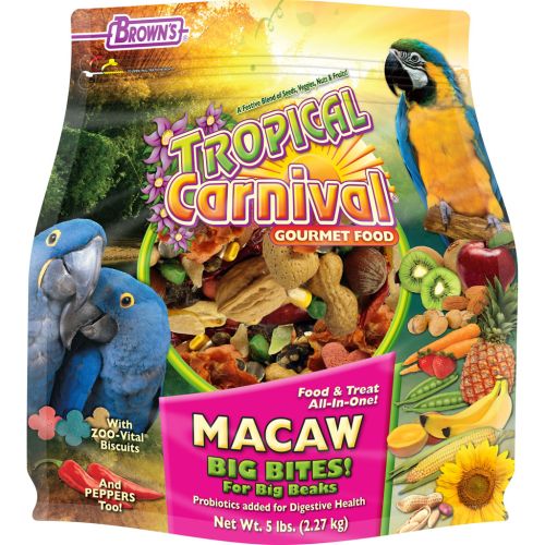 Browns Tropical Carnival Macaw Big Bites 5Lb