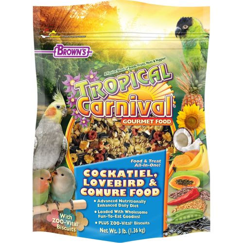 Browns Tropical Carnival Cockatiel 3Lb