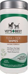 Vets Best Flea & Tick Wipes 50Ct