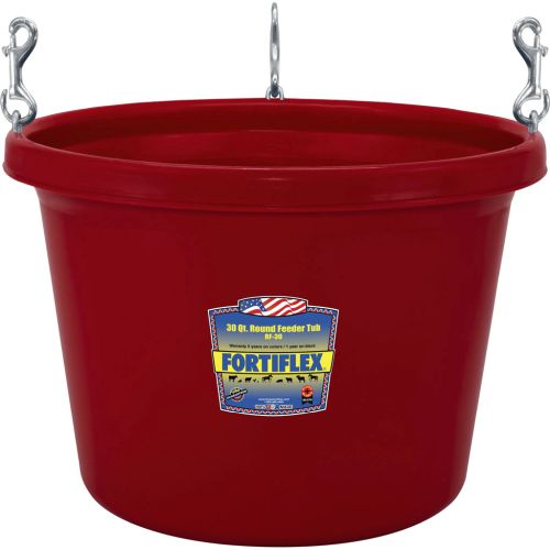 30QT RED FEEDER W/Snaps