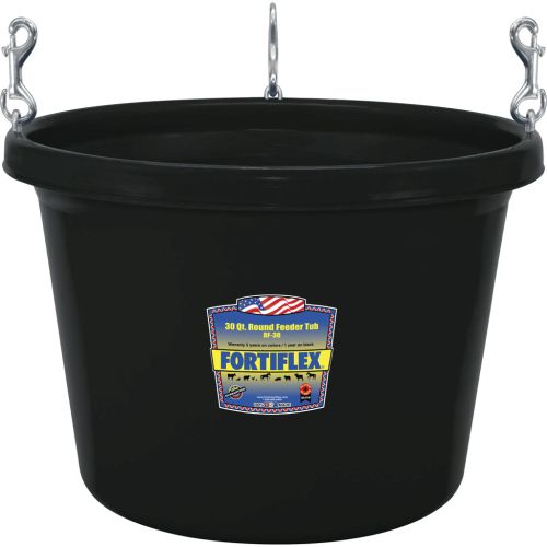 30QT BLACK FEEDER W/Snaps