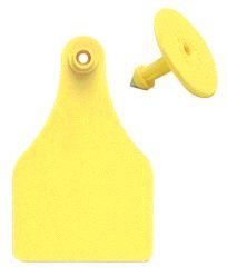 Eartag Allflex Blank Yellow Supermaxi 25Pk