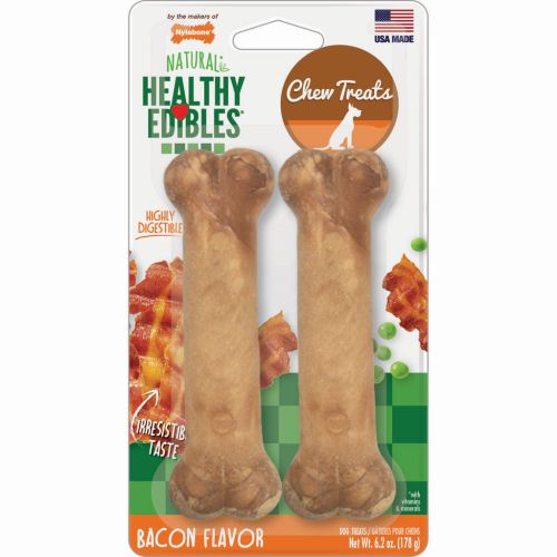 Nylabone Healthy Edibles Bacon 2Pk Wolf Size