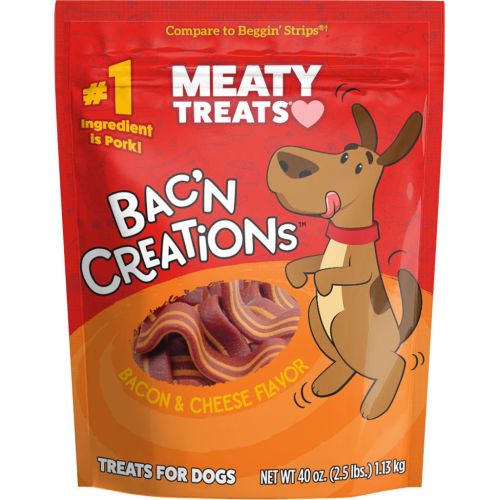 40Oz Meaty Treat Bacon & Cheese Strips