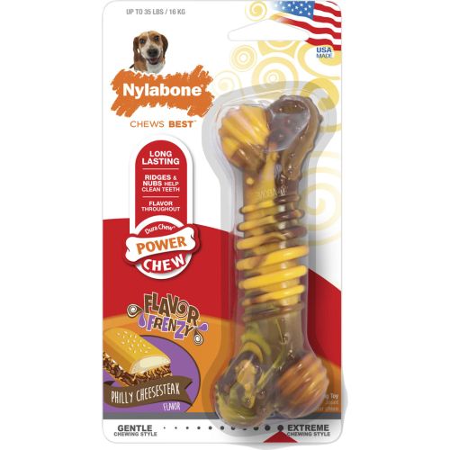 Nylabone Power Chew Flavor Frenzy Philly Cheesesteak Wolf Size