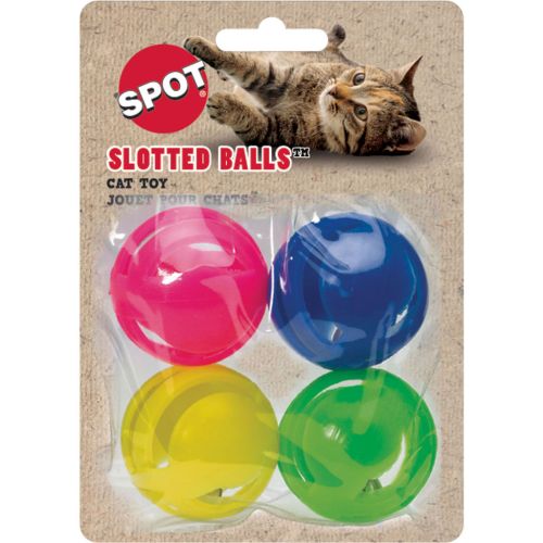 Slotted Balls 4Pk Cat Toy