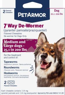 Petarmor Dewormer 25-200 Lbs