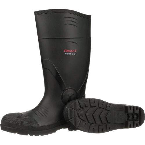 SZ 6 BLK PVC Sock Boot
