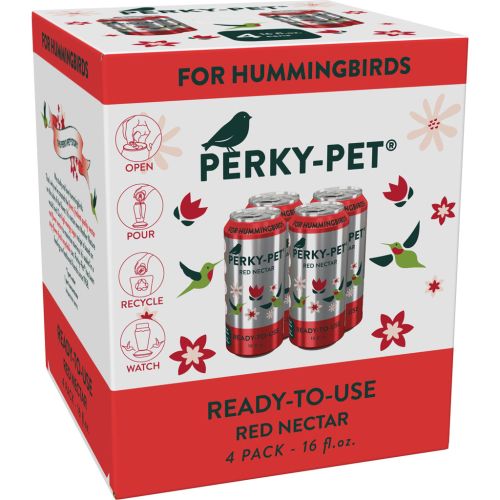 Perky Pet Hummingbird Nectar Red Ready to Use 16oz 4pk