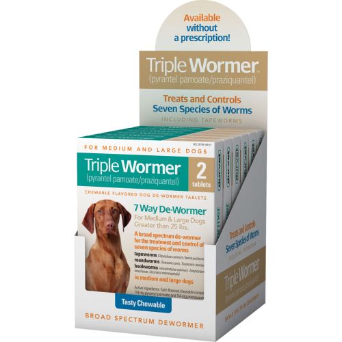 Durvet Triple Wormer 2Ct Medium & Large Dog