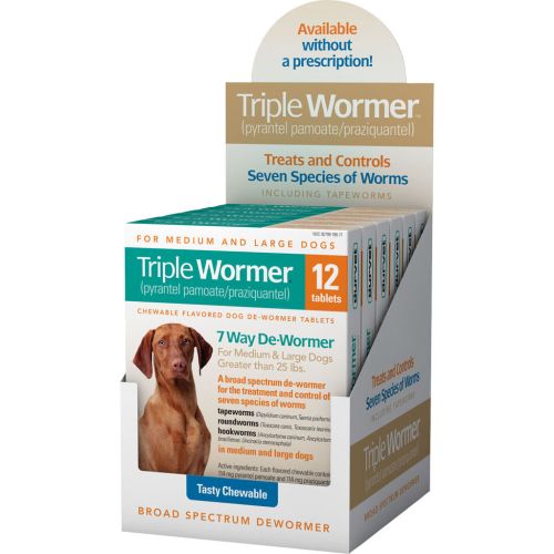 Durvet Triple Wormer 12Ct Medium & Large Dog