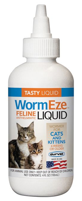 Durvet Wormeze Feline Liquid 4Oz