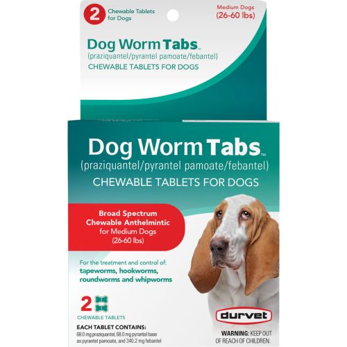 Durvet Dog Dewormer 26-60lb 2pk