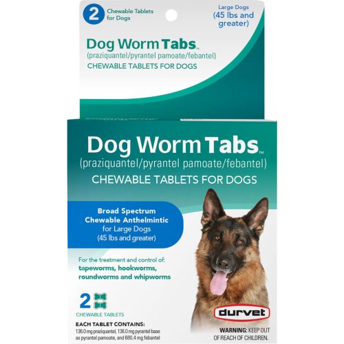 Durvet Dog Dewormer 45lb+ 2pk