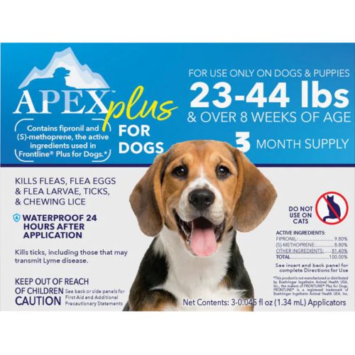 Apex Plus 23-44 Lb- 3 Pk Dog
