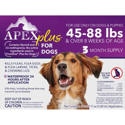 Apex Plus 45-88 Lb- 3 Pk Dog