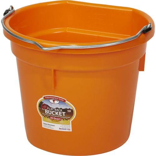 Bucket Flatback 20Qt Orange