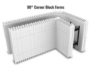 12" Corner  Foam Icf Block
