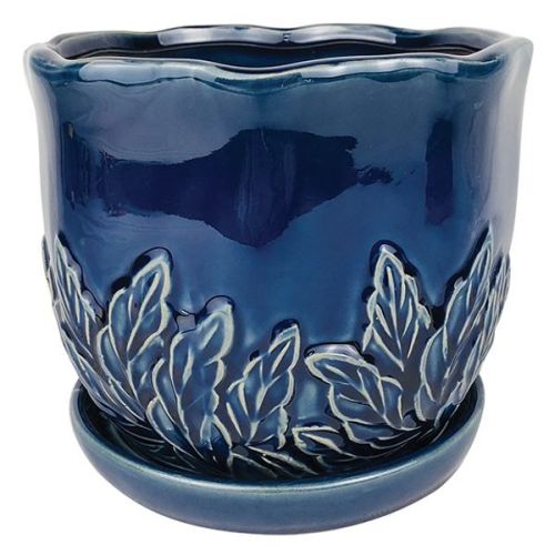 Pot W/saucer Sophia 5" Blue