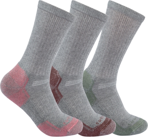 Carhartt Womens Midweight Cotton Blend Crew Sock 3pk