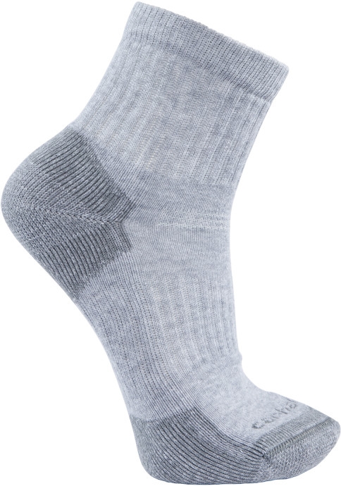 Carhartt Lightweight Quarter Sock 3pk Gray