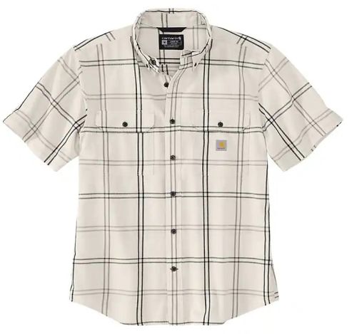 Carhartt Mens Loose Fit Short Sleeve Plaid Shirt