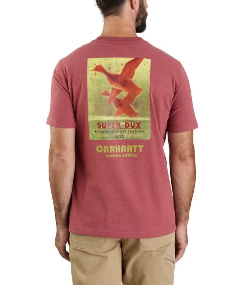 Carhartt Mens Relaxed Fit Heavyweight Short Sleeve Pocket Superdux Graphic