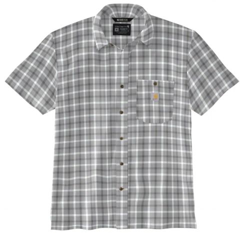 Carhartt Sun Defender Lightweight Short Sleeve Plaid Button Up Shirt