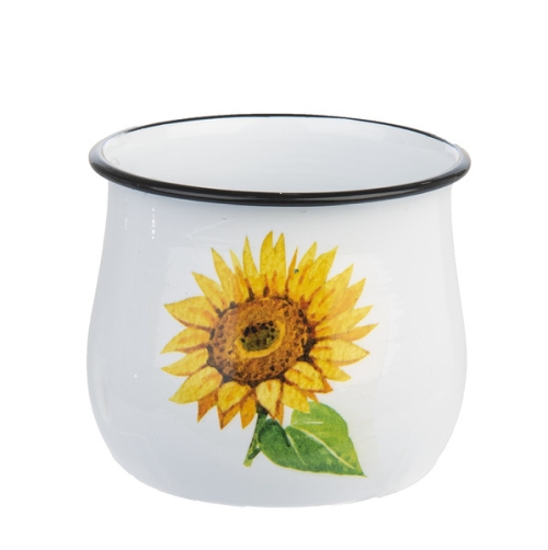 Sunflower Enamel Planter MD