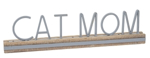 Cat Mom Tabletop Sign Mtl