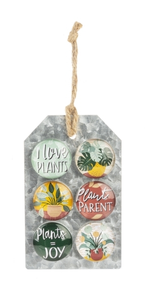 Plant Text Magnet Irn 6/pk