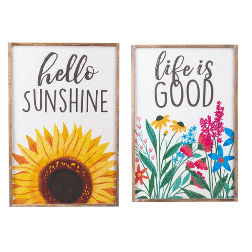 Wall Decor Prnt Sunflower Mdf