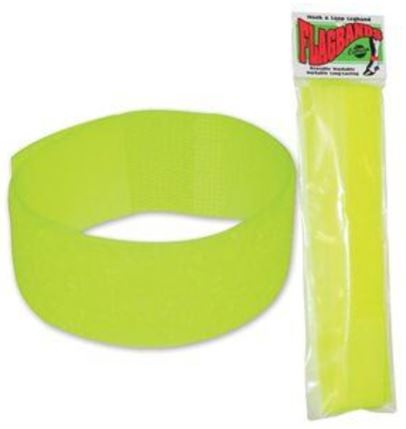 Leg Band Neon Yel 10pk Velcro