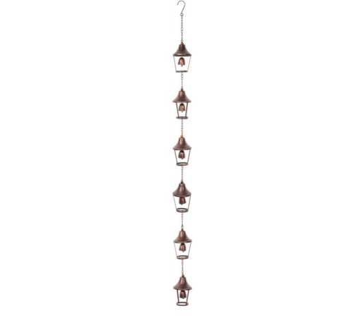 Rain Chain Lantern Bronze Iron