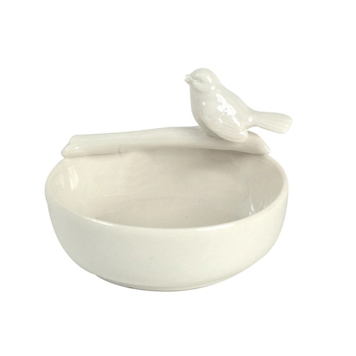 4-1/4 Rnd Ceramic Bowl W/bird